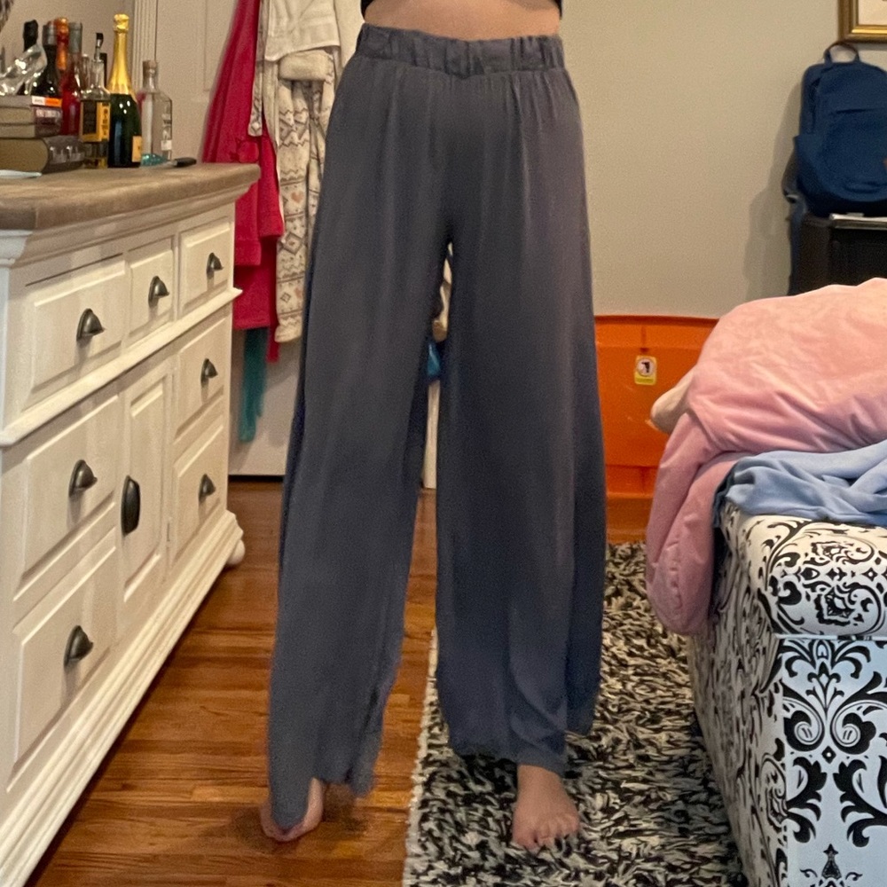 Gray Flowy Pants